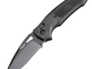 Hogue K320 Nitron Manual Folder 3 1/2" Drop Point Blade Black