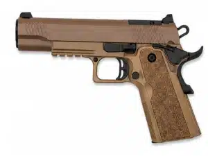 Tisas 1911 Duty DS Handgun 9mm Luger 18rd Magazine 5'' Barrel FDE Frame/Coyote Brown Slide