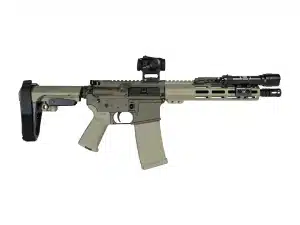 Shark Coast Knoll Grass Pistol Bundle .300 Blk 30rd Magazine 10'' Threaded Barrel Vortex Red Dot Streamlight Light