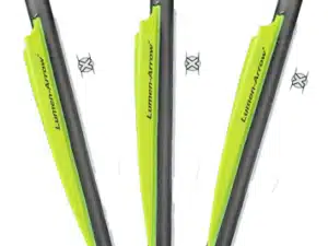 LUMENOK XBOW ARROW 20" CARBON - 3.5" VANES GREEN CRESCENT 3PK
