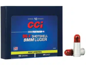 CCI Big 4 Handgun Shotshell Ammunition 9mm Luger #4 1000 fps 10/ct