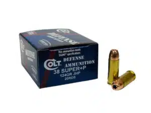Double Tap Colt Defense Ammunition .38 Super(+P) 124gr JHP 1330 fps 20/ct