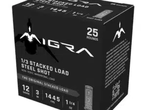 Migra Waterfowl Steel Stacked Load Shotshell 12ga 3" 1-1/4oz 1445 fps #1 & #3 25/ct
