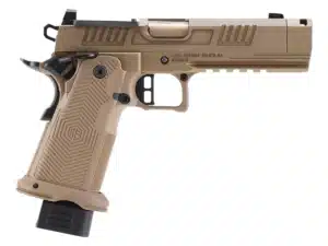 Alpha Foxtrot AF1911-Romulus Handgun 9mm Luger 17rd (1) and 20rd (1) Magazines 4.25" Compensated Threaded Barrel FDE MOS Cut